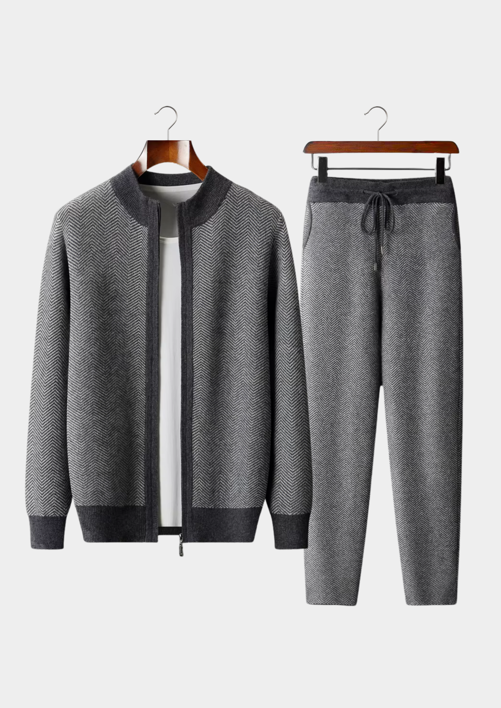 100% MERINO WOOL PATTERNED SET