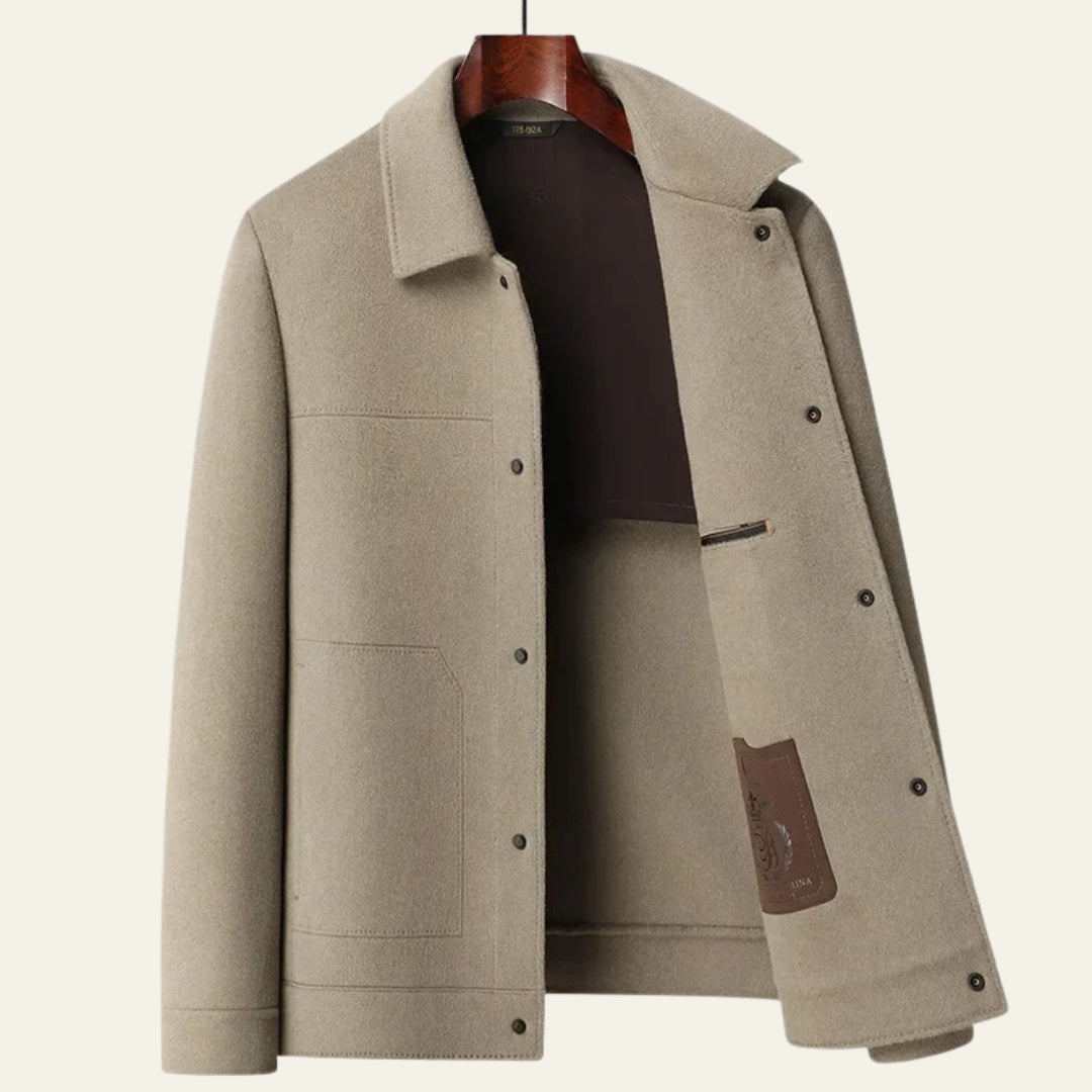 The Aspen Wool-Texture Snap Jacket